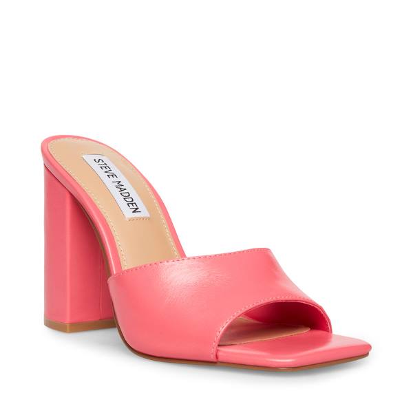 Steve Madden Trendy Lær Heel Høye Hæler Dame Rosa | SM-890RA