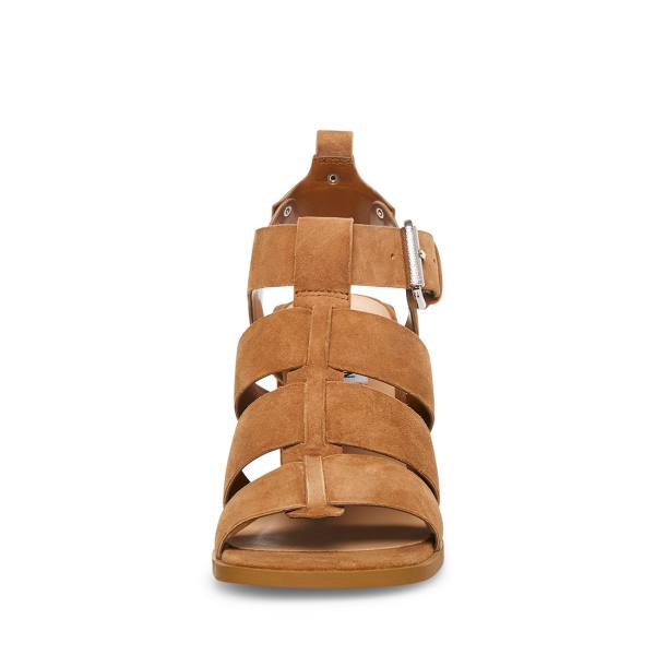 Steve Madden Tribeca Chestnut Semsket Skinn Heel Høye Hæler Dame Brune | SM-436HC