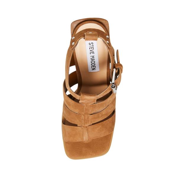 Steve Madden Tribeca Chestnut Semsket Skinn Heel Høye Hæler Dame Brune | SM-436HC