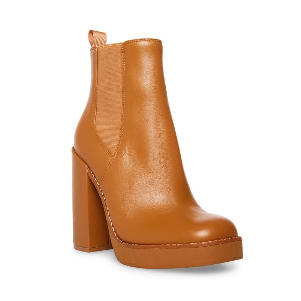 Steve Madden Triple Cognac Lær Ankelstøvletter Dame Brune | SM-809CX