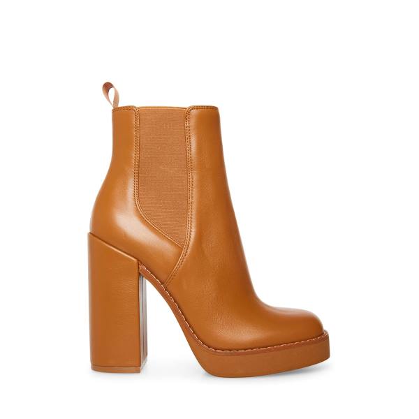 Steve Madden Triple Cognac Lær Ankelstøvletter Dame Brune | SM-809CX