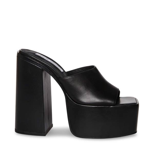 Steve Madden Trixie Lær Heel Høye Hæler Dame Svarte | SM-461EM