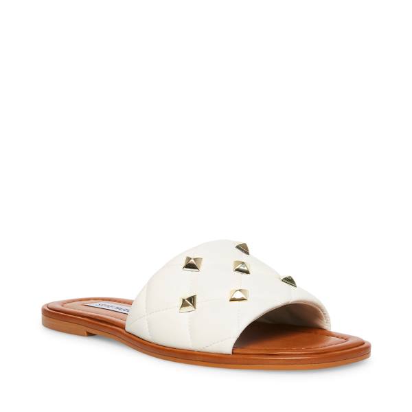 Steve Madden Trouble Lær Sandaler Dame Hvite | SM-947HC