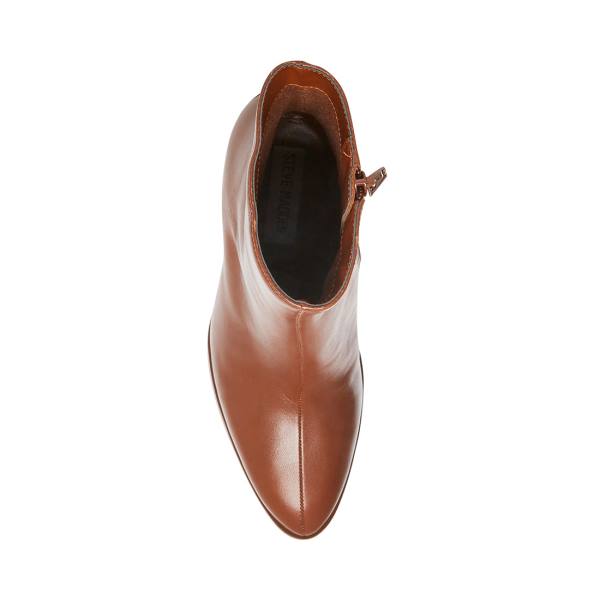 Steve Madden Trudy Cognac Lær Ankelstøvletter Dame Brune | SM-218AC