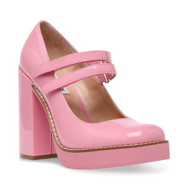 Steve Madden Twice Patent Heel Høye Hæler Dame Rosa | SM-385MF