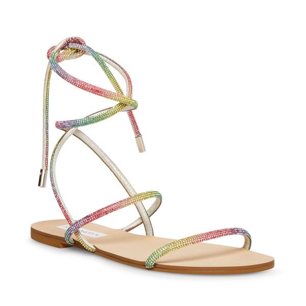 Steve Madden Twirl-r Rainbow Sandaler Dame Multicolor | SM-148JK