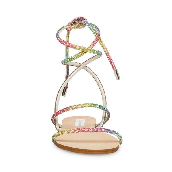 Steve Madden Twirl-r Rainbow Sandaler Dame Multicolor | SM-148JK