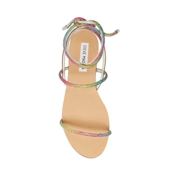 Steve Madden Twirl-r Rainbow Sandaler Dame Multicolor | SM-148JK