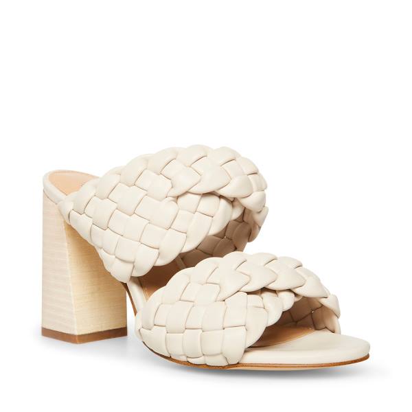 Steve Madden Twisted Bone Heel Høye Hæler Dame Beige | SM-806AG