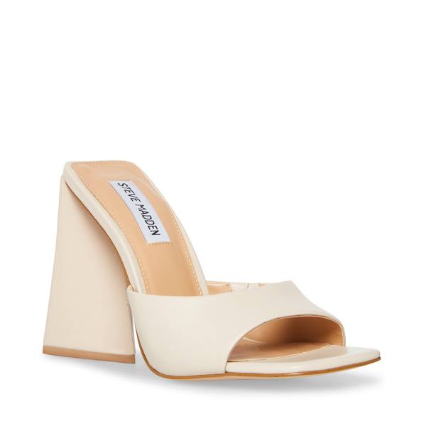 Steve Madden Twists Bone Lær Heel Høye Hæler Dame Beige | SM-649DS