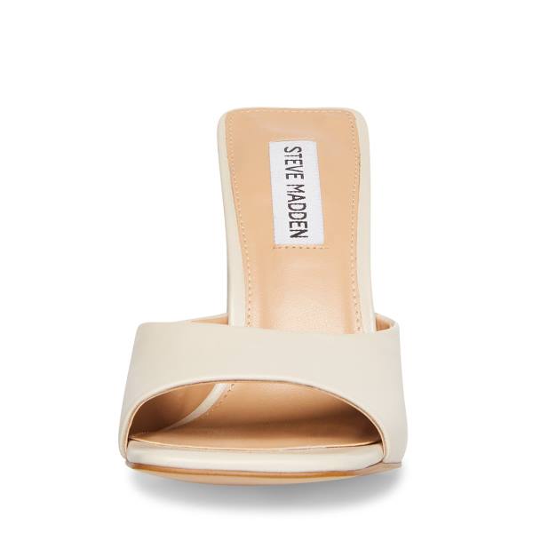 Steve Madden Twists Bone Lær Heel Høye Hæler Dame Beige | SM-649DS