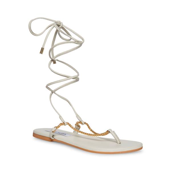 Steve Madden Tyra Bone Sandaler Dame Beige | SM-953GH