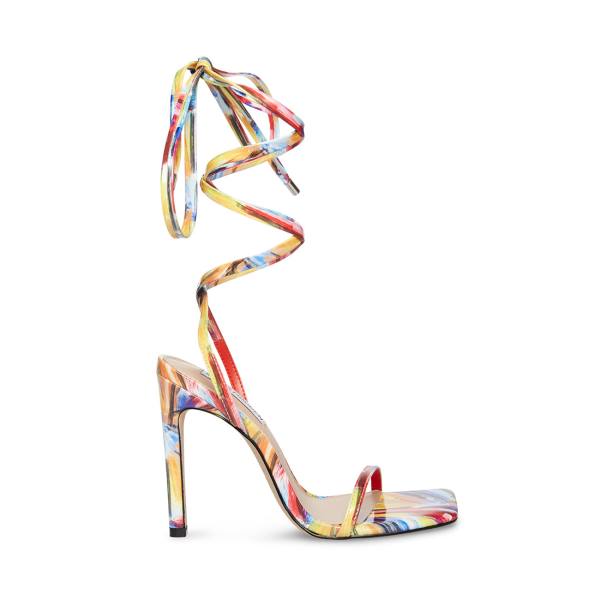 Steve Madden Uplift Heel Høye Hæler Dame Gul Multicolor | SM-862BA