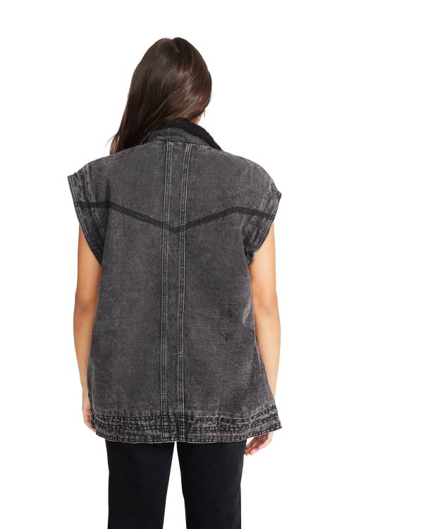 Steve Madden Utility Vest Jakke Dame Svarte | SM-290RF