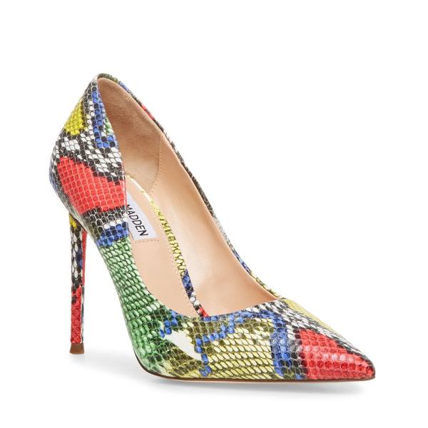 Steve Madden Vala Bright Snake Heel Høye Hæler Dame Lyse Multicolor | SM-365EX