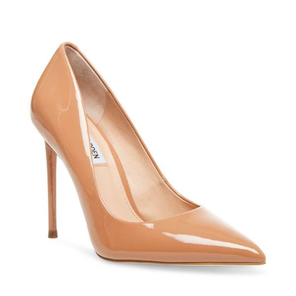 Steve Madden Vala Camel Patent Heel Høye Hæler Dame Brune | SM-830JW