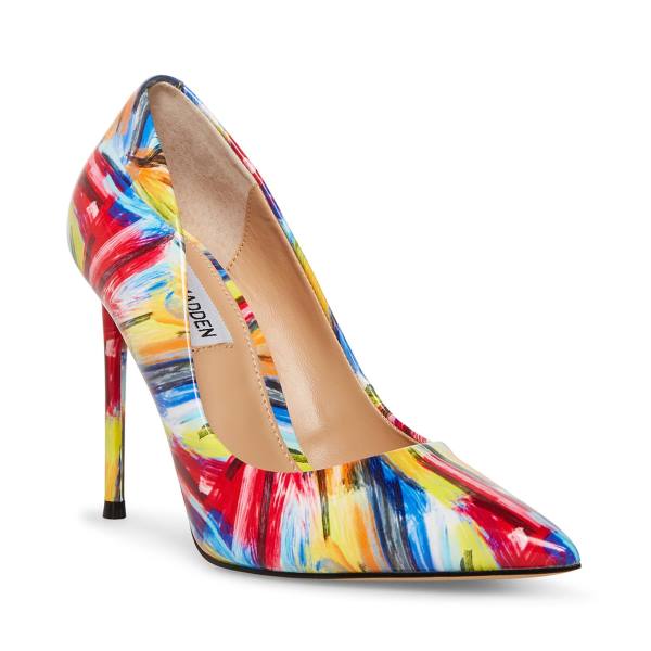 Steve Madden Vala Heel Høye Hæler Dame Gul Multicolor | SM-651CR