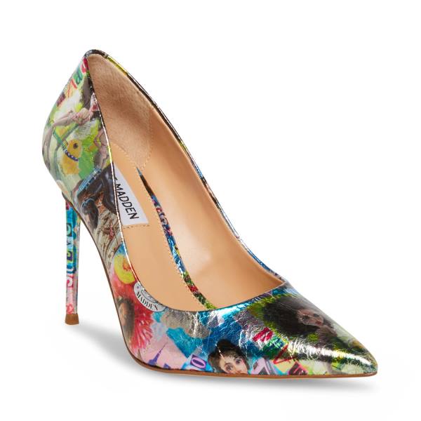 Steve Madden Vala Heel Høye Hæler Dame Sølv Multicolor | SM-978VK