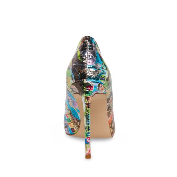 Steve Madden Vala Heel Høye Hæler Dame Sølv Multicolor | SM-978VK