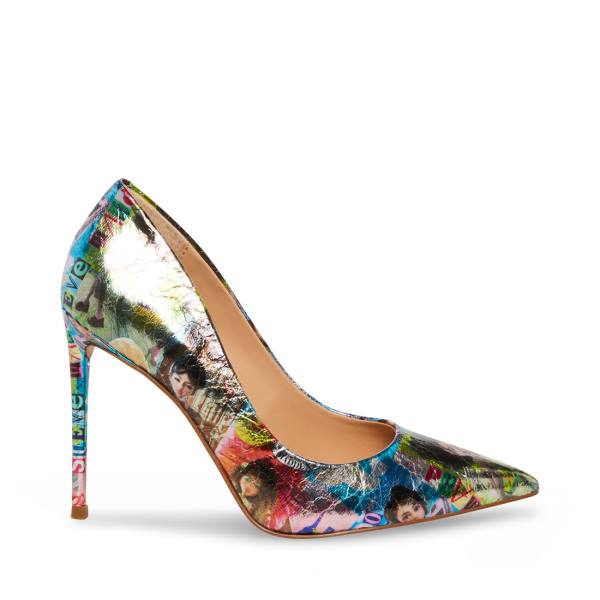 Steve Madden Vala Heel Høye Hæler Dame Sølv Multicolor | SM-978VK