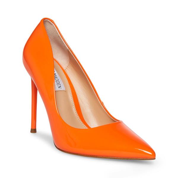 Steve Madden Vala Patent Heel Høye Hæler Dame Oransje | SM-821WF