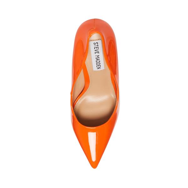 Steve Madden Vala Patent Heel Høye Hæler Dame Oransje | SM-821WF