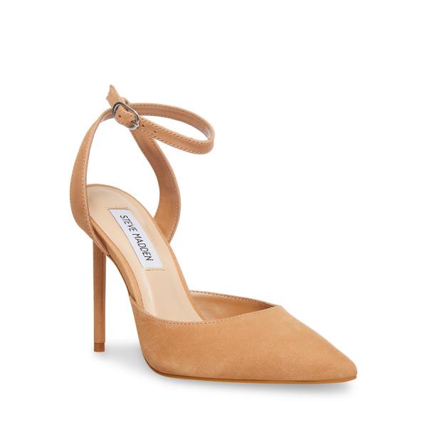 Steve Madden Vase Camel Nubuck Heel Høye Hæler Dame Brune | SM-861GF