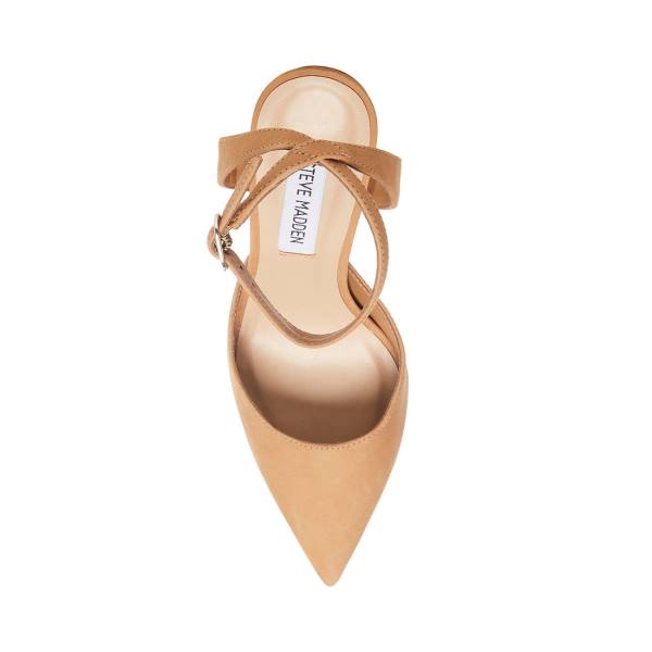 Steve Madden Vase Camel Nubuck Heel Høye Hæler Dame Brune | SM-861GF