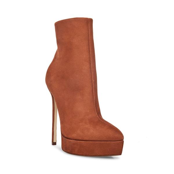 Steve Madden Velina Nubuck Ankelstøvletter Dame Brune | SM-512NU