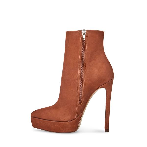 Steve Madden Velina Nubuck Ankelstøvletter Dame Brune | SM-512NU