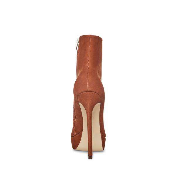 Steve Madden Velina Nubuck Ankelstøvletter Dame Brune | SM-512NU