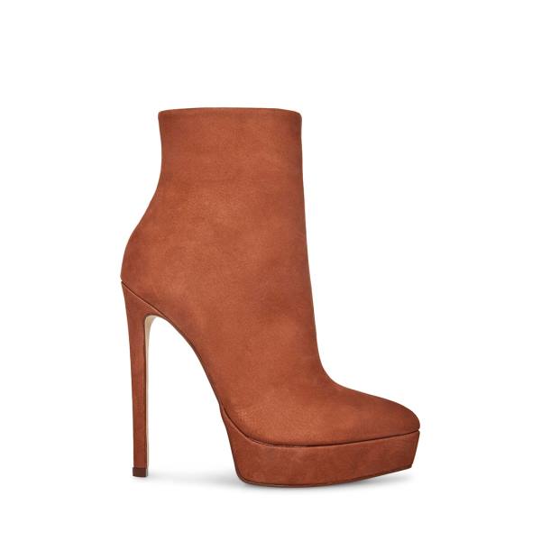 Steve Madden Velina Nubuck Ankelstøvletter Dame Brune | SM-512NU