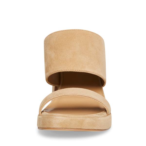 Steve Madden Vickey Sand Semsket Skinn Heel Høye Hæler Dame Brune | SM-945UH