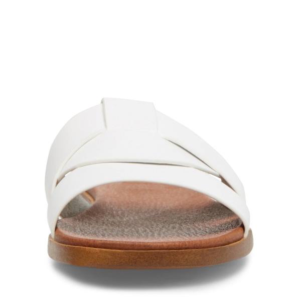 Steve Madden Vivien Lær Sandaler Dame Hvite | SM-214YP