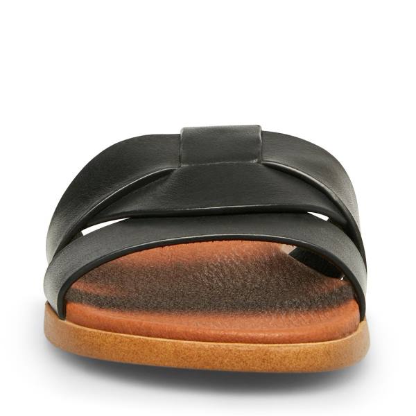 Steve Madden Vivien Lær Sandaler Dame Svarte | SM-635XD