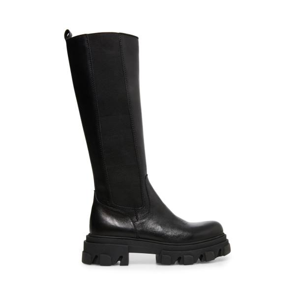 Steve Madden Wayde Lær Støvler Dame Svarte | SM-845JA