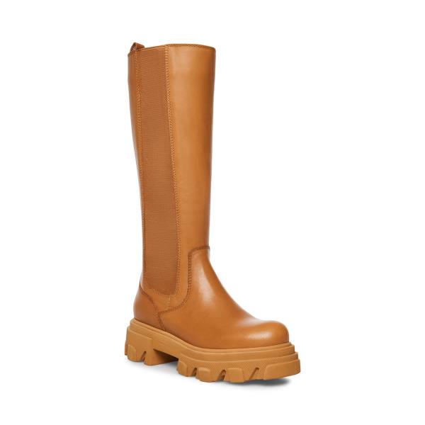 Steve Madden Wayde Tan Lær Støvler Dame Brune | SM-295HG