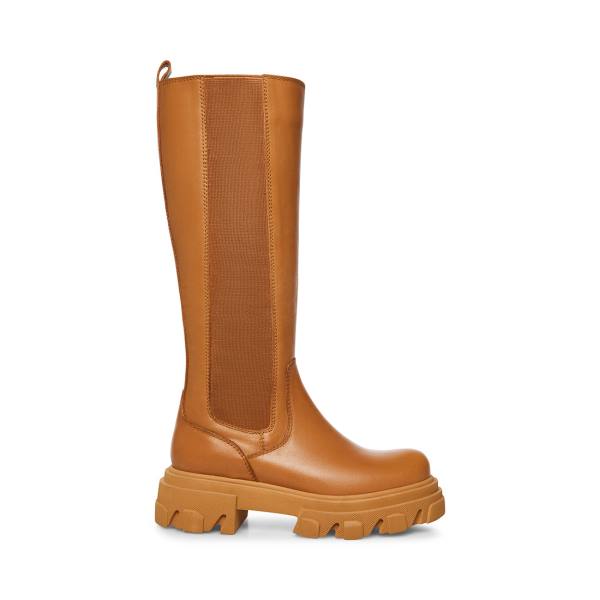 Steve Madden Wayde Tan Lær Støvler Dame Brune | SM-295HG