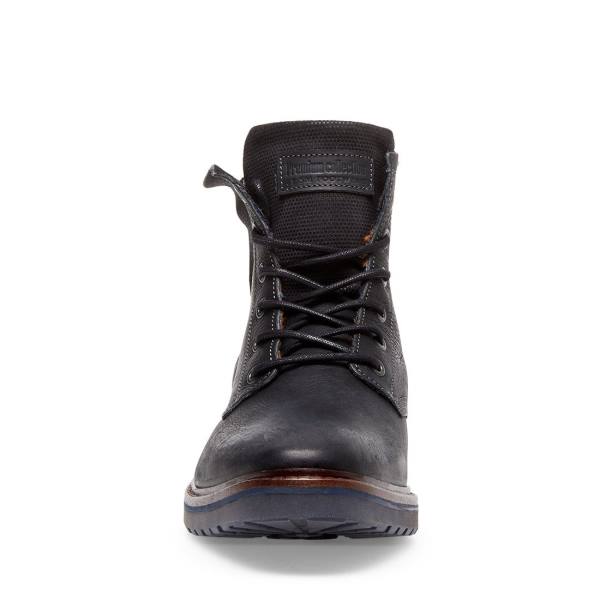 Steve Madden Wellington Lær Støvler Herre Svarte | SM-013KW