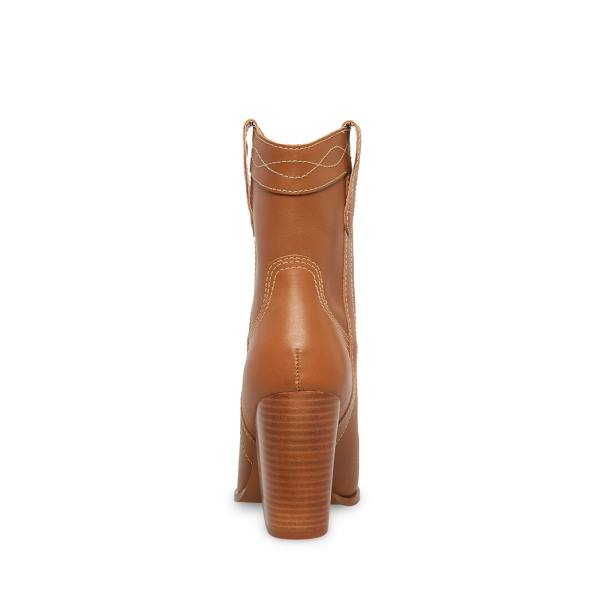 Steve Madden Westyn Cognac Lær Ankelstøvletter Dame Brune | SM-371VG