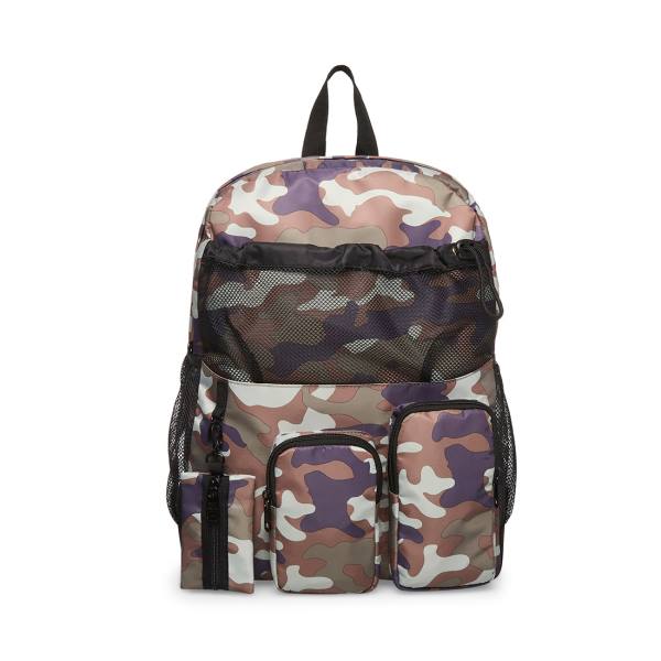 Steve Madden With Clipp-off Pouch Camo Ryggsekk Dame Svarte | SM-045AW