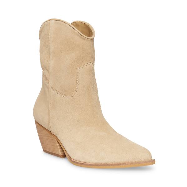 Steve Madden Wolfer Tan Semsket Skinn Ankelstøvletter Dame Brune | SM-705HW