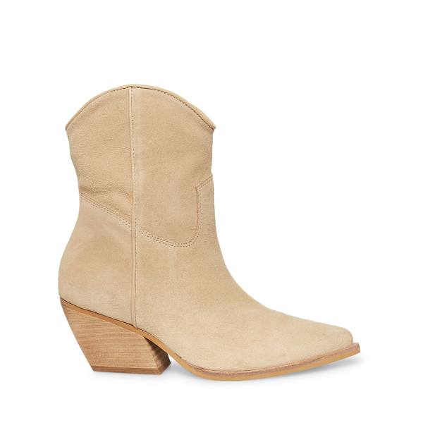 Steve Madden Wolfer Tan Semsket Skinn Ankelstøvletter Dame Brune | SM-705HW