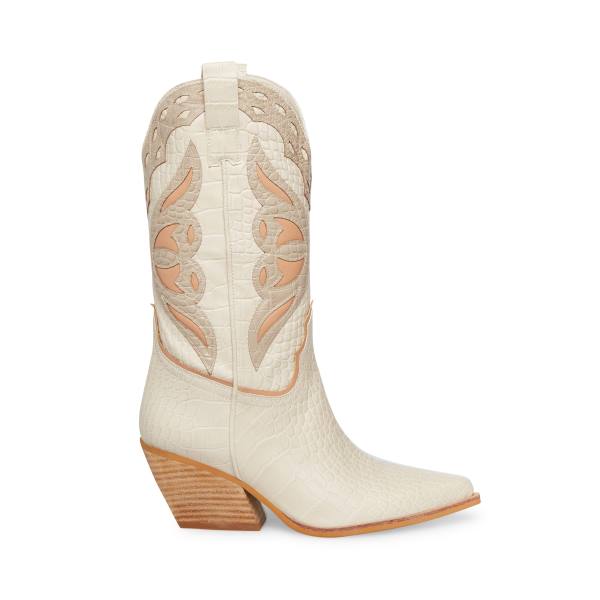 Steve Madden Wynter Bone Støvler Dame Beige Multicolor | SM-169OZ