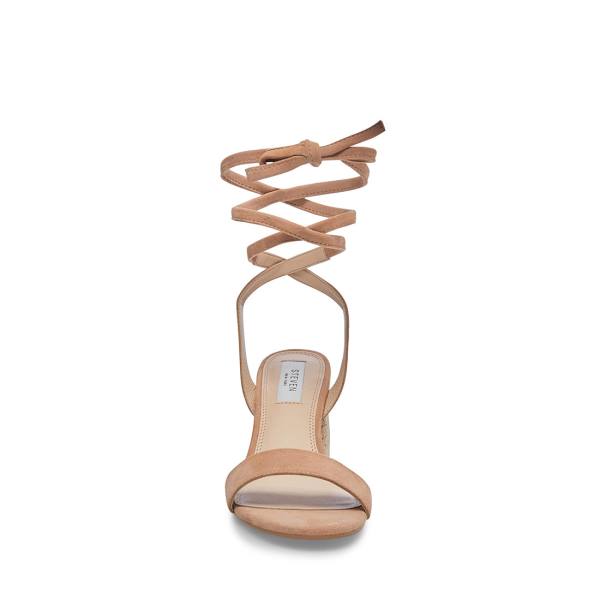 Steve Madden Yasi Sand Semsket Skinn Heel Høye Hæler Dame Brune | SM-485MF