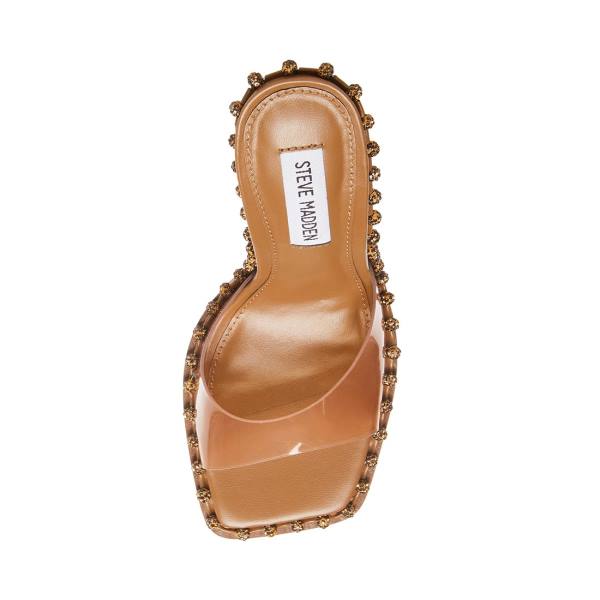 Steve Madden Zabrina Tan Heel Høye Hæler Dame Brune | SM-056DY