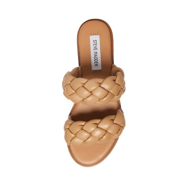 Steve Madden Zeren Tan Sandaler Dame Brune | SM-408AE