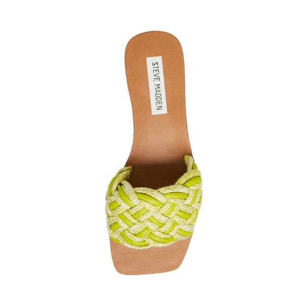 Steve Madden Zorya Lime Sandaler Dame Lyse Grønn | SM-798EQ