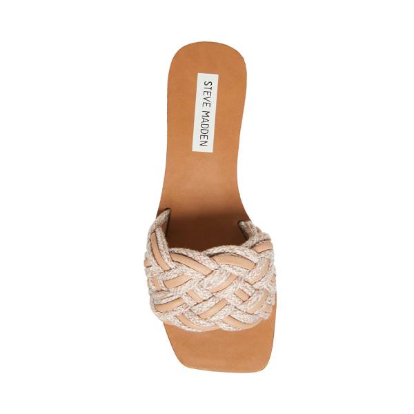 Steve Madden Zorya Natural Sandaler Dame Beige | SM-972SW