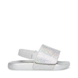 Steve Madden Abrooks Glitter Sandaler Barn Sølv | SM-580XK